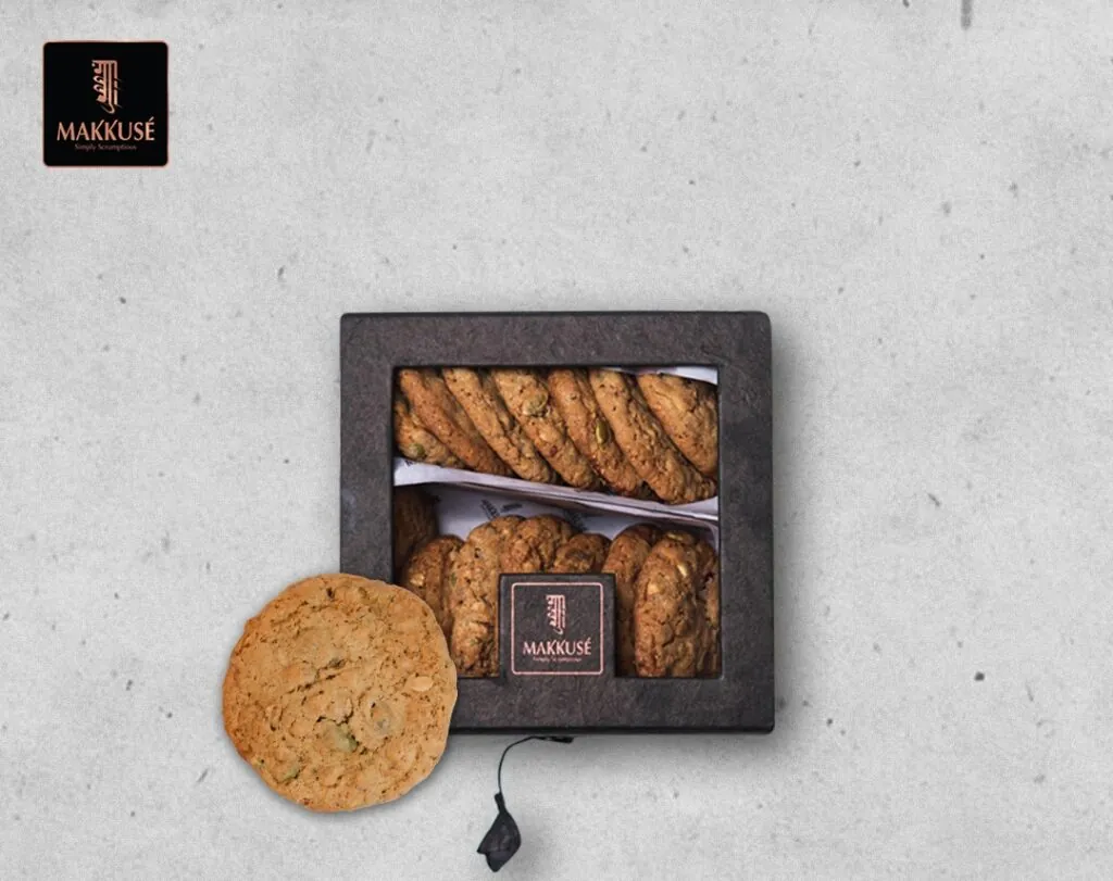 Makkusé 14 Pack Small Chocolate Gundpak Fudge Cookies box